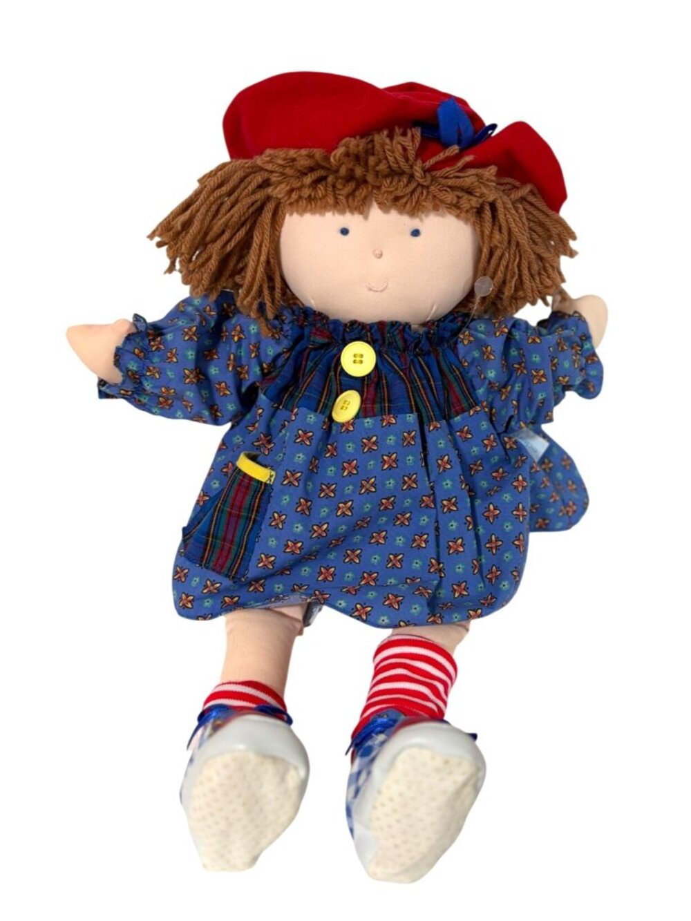Eden Madeline Plush Doll Stuffed Animal Doll Toy 20 in Tall Plaid mixed prints d